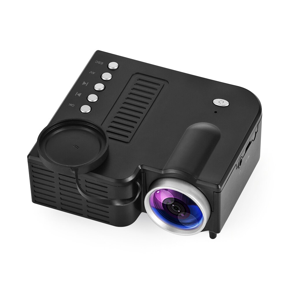 Mini Projector UC28C 3D Hd Led Draagbare Home Theater Cinema 1080P Av Usb Hdmi: black