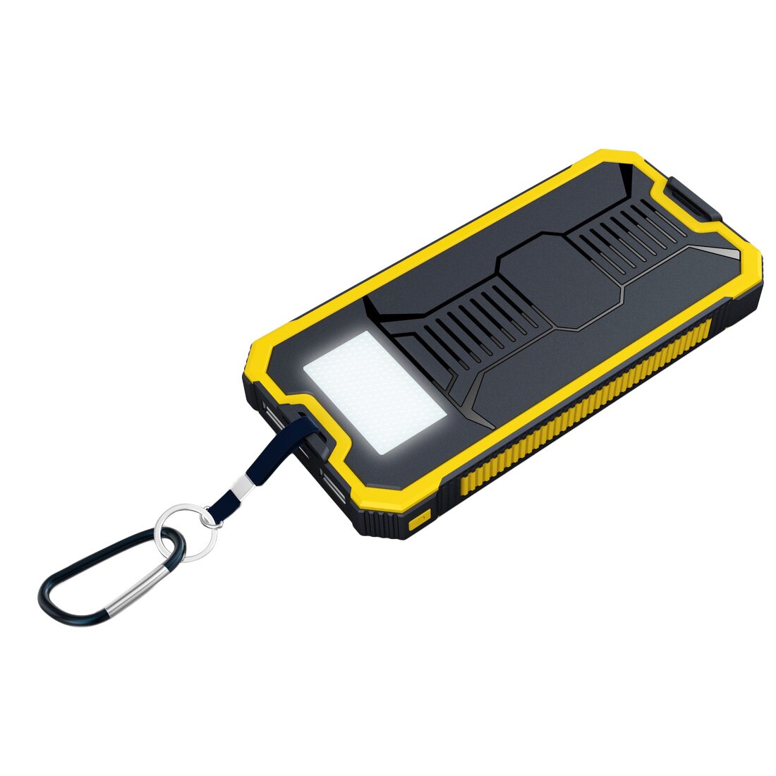 Caixa de energia portátil usb 18650, banco de energia solar portátil sem bateria led para armazenamento de painel solar: Yellow