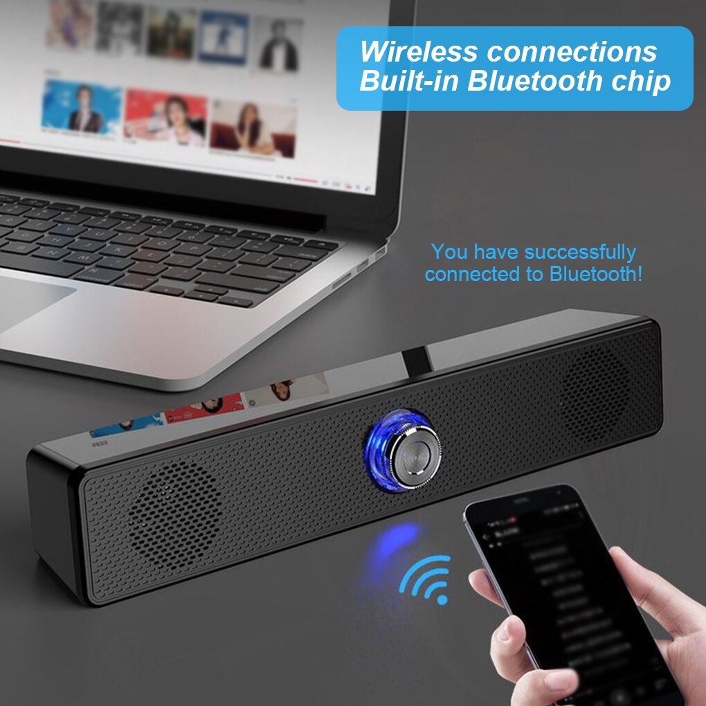 Home Theater TV Sound Bar Speaker Wired Wireless Bluetooth-compatible Surround Soundbar For PC TV Outdoor Speakers Remote