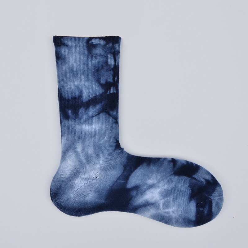 Unisex skarpety sportowe Tie Dye koszykówka skarpety piłkarskie oddychająca Streetwear Hip Hop deskorolka Casual skarpety skarpety rowerowe bawełna: Color4