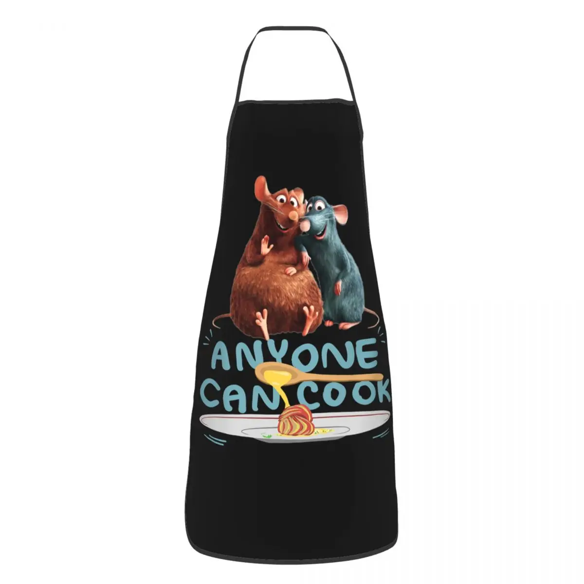 Gran Chef Ratatouille Remy delantal Cocina Chef cocinar hornear babero hombres mujeres cualquier persona puede cocinar Tablier cocina para pintar: Azul marino