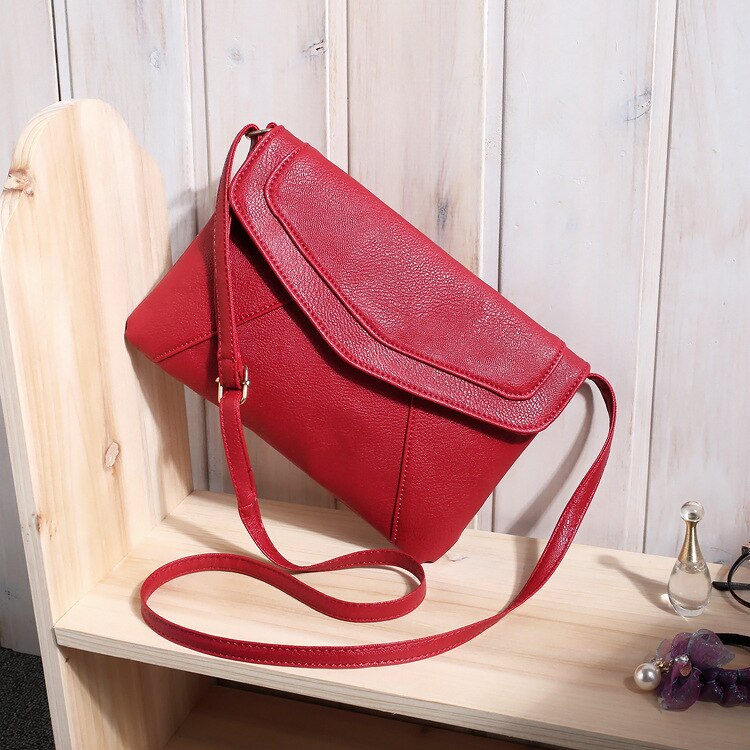 Small Bags for Women Messenger Bags Leather Female Newarrive Sweet Shoulder Bag Vintage Leather Handbags Bolsa Feminina: Red