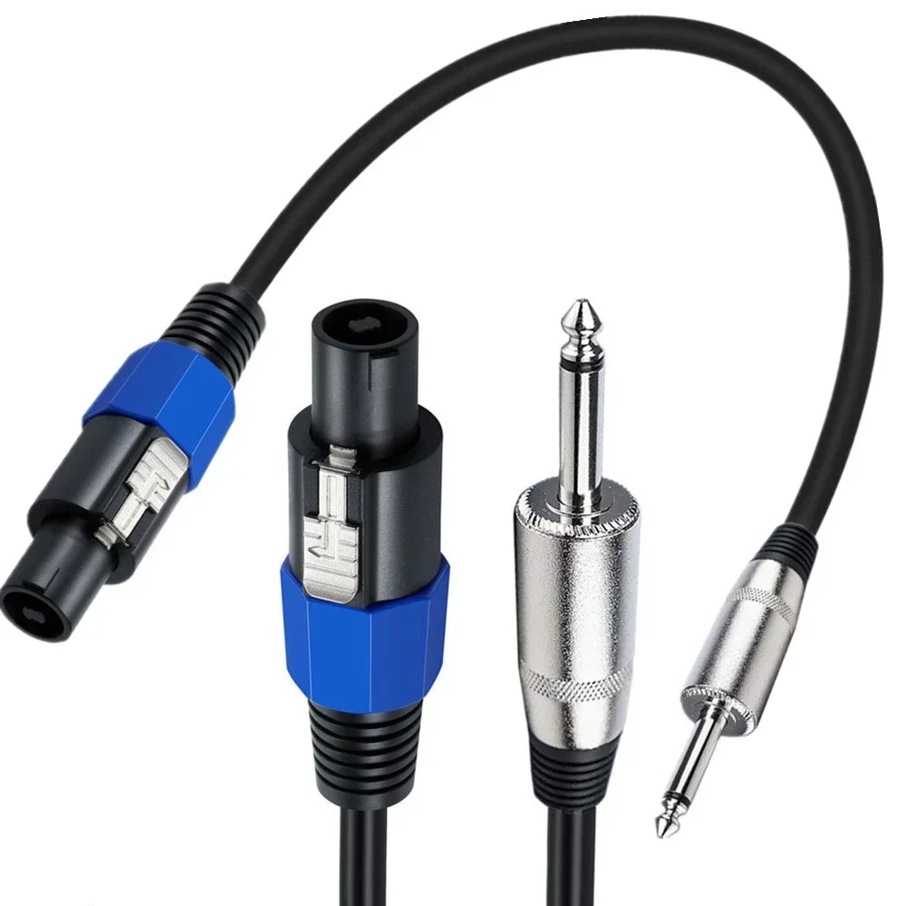 6.35mm to Speaker Cable Speakon Male Connector To 6.35 6.5mm 1/4" Male TS Speaker Cable Speakon Jack To 6.35 Plug Cord 0.5m-30m