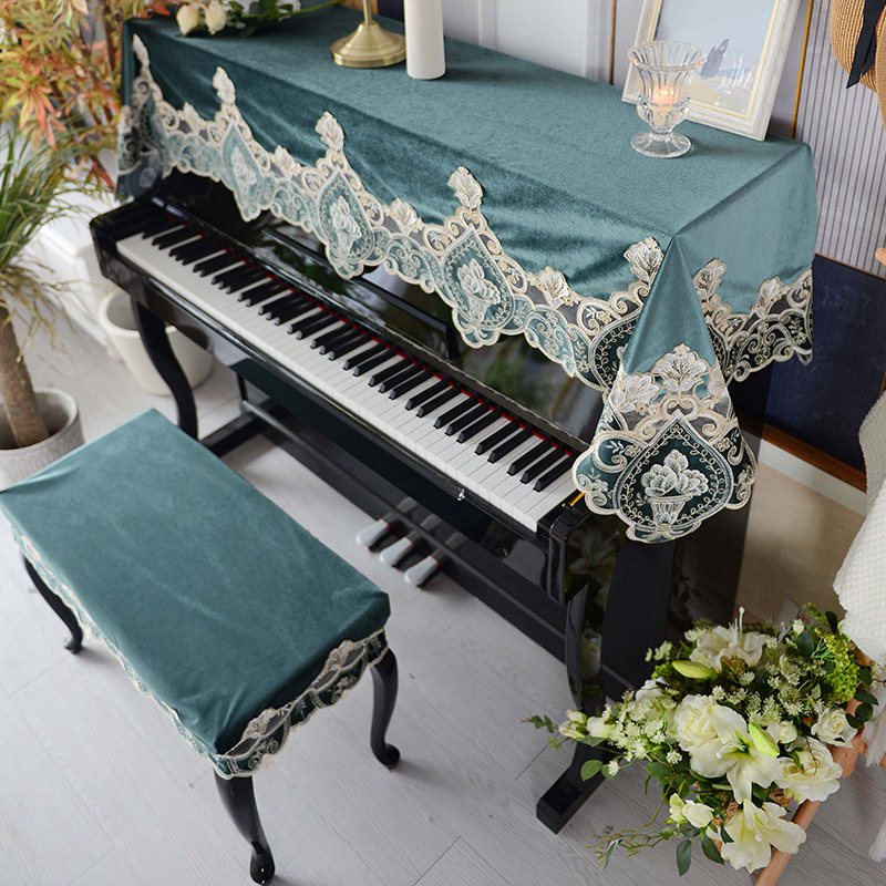 European 73 key keyboard pianos covers embroidered piano cover key covers for house keys modern piano cover keyboard dust cover: 58x38cm stool cover