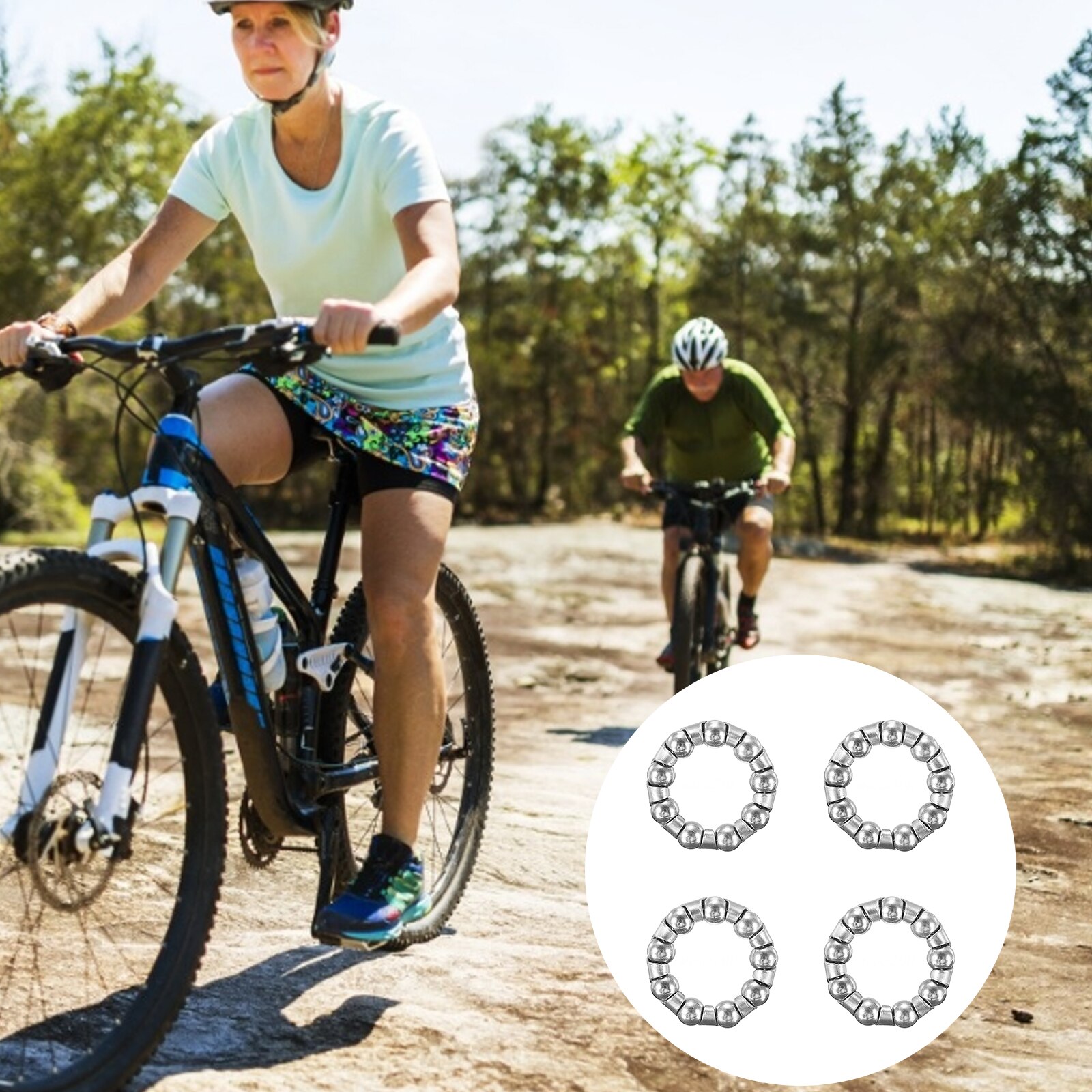 4 stk cykel kugleleje 1/4 tommer  x 9 kugler kuglelejer til cykel krank bund beslag børn stretch cykel