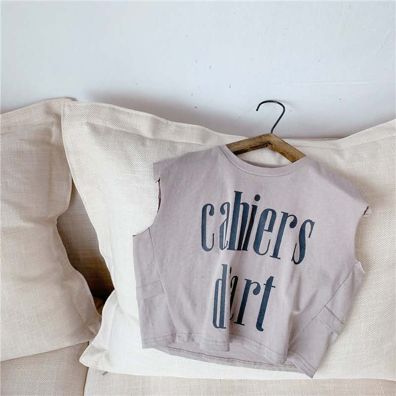 Kinderkleding Zomer Meisjes Koreaanse Zomer Mouwloos T-shirt Vest