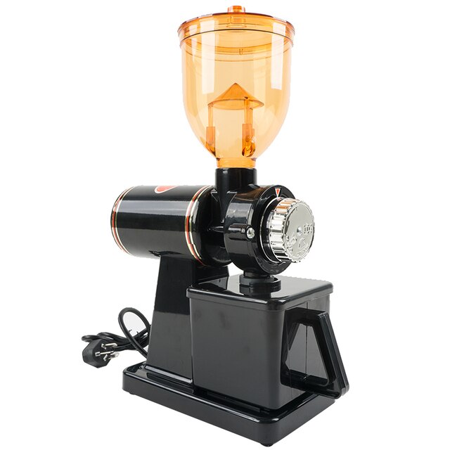 YTK 250g Small Electric Coffee Grinder Coffee Bean Mill Commercial Single Product Coffee Bean Flat Burrs Grinder 220V 110V: Plastic cup / 110V / US