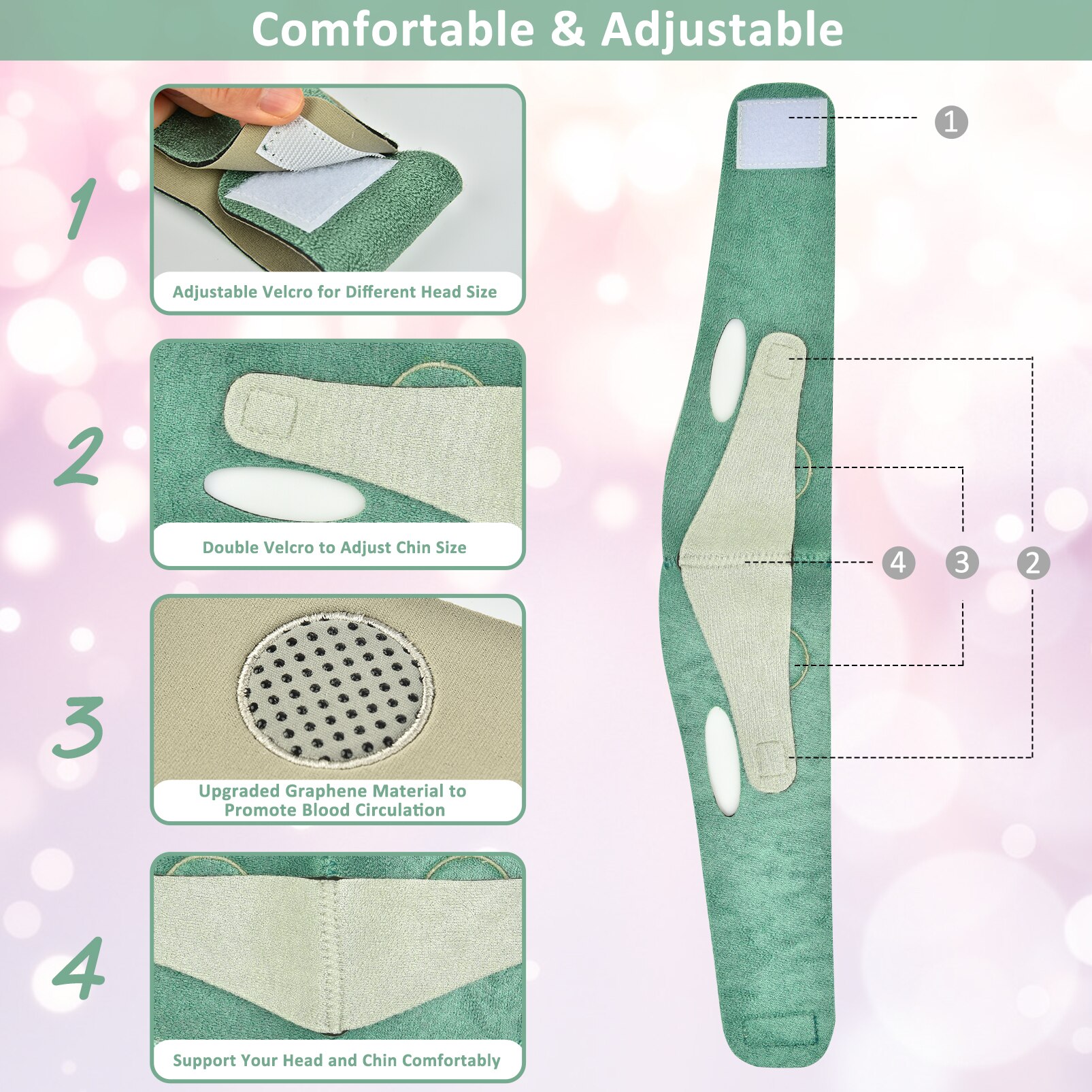 Gezicht Lifting Strap Voor Vrouwen V Lijn Facial Afslanken Tool Band Beeldhouwen Bandage Man Verminder Dubbele Kin Shaper Belt Anti rimpel