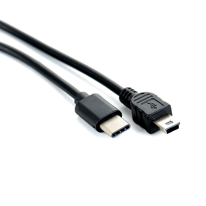 1 Pc Usb Type-C Naar Mini 5 P Usb Kabel USB-C Male Naar Mini-5p Mannelijke Converter Adapter Lood data Kabel 30 Cm