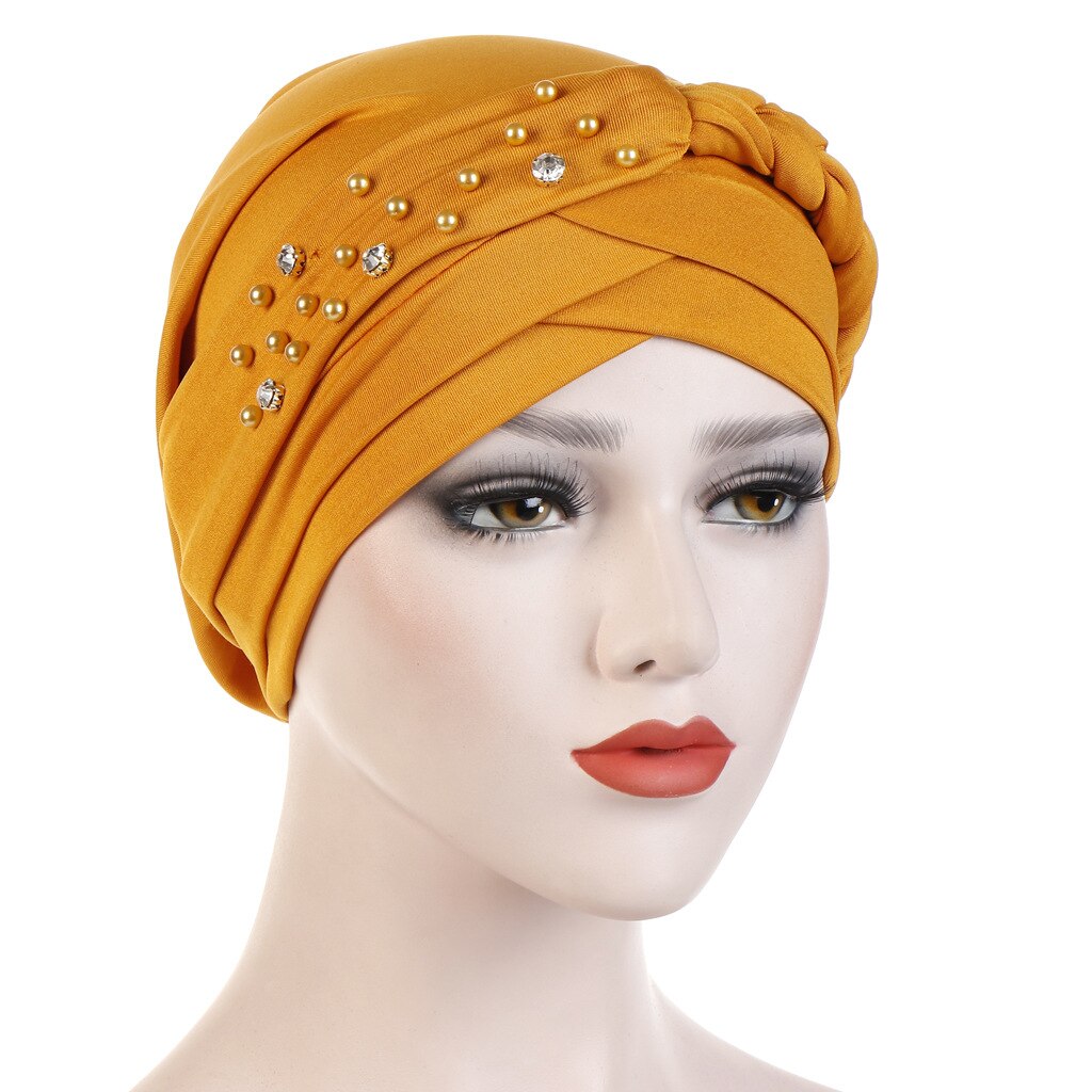 Hijab musulman, couvre-chef, bandeau croisé islamique, Turban, bandeau pour cheveux: 6