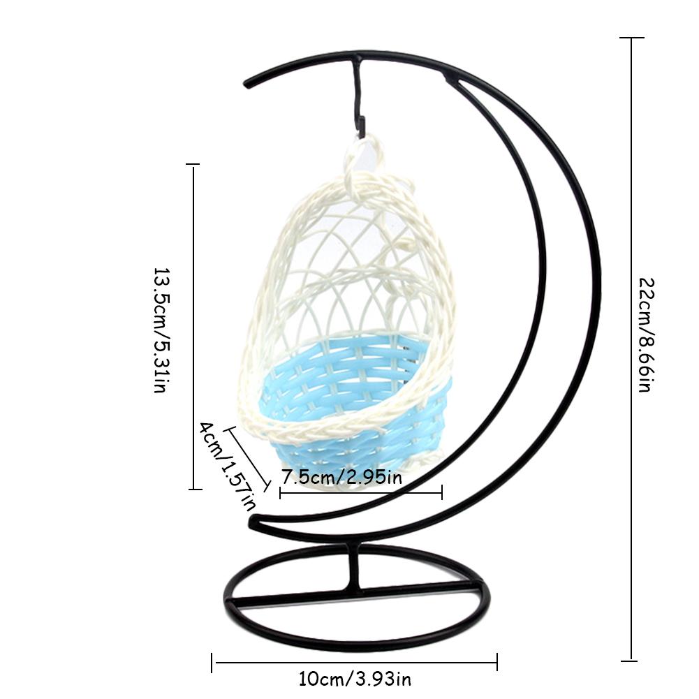 Hamaca para hámster, cesta decorativa de hierro para jardín, para loros, cuna pequeña para mascotas, cuna tejida, cama colgante, casa, jaula para hámster, accesorios