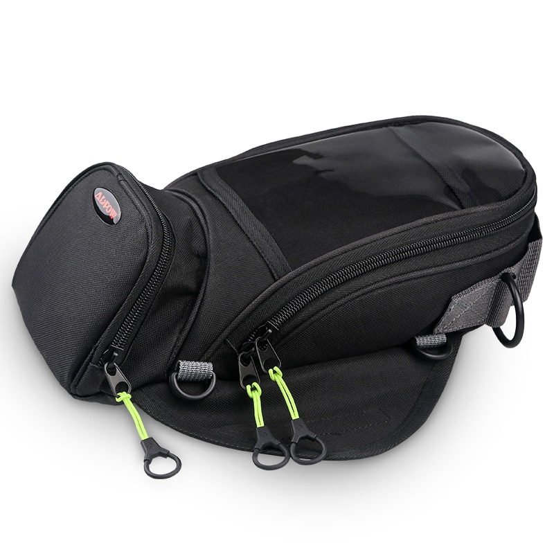 Bolsa magnética para tanque de motocicleta, correas fijas para navegación por teléfono móvil, bolso de combustible multifuncional para moto, paquete de Motor