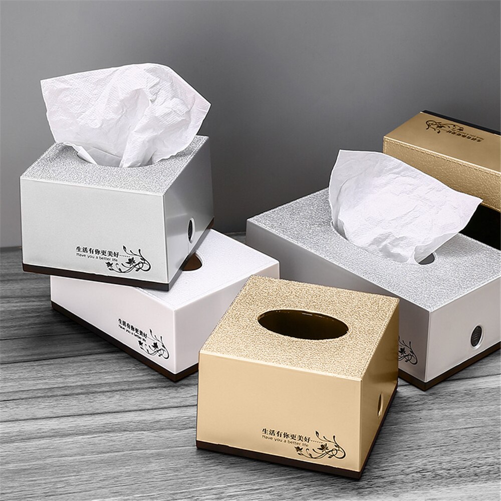 B-LIFE Tissue Dispenser Box Cover Holder Clear Acrylic Rectangle Napkin Organizer Hand Towel Dispenser Tissue Cover Rectangular