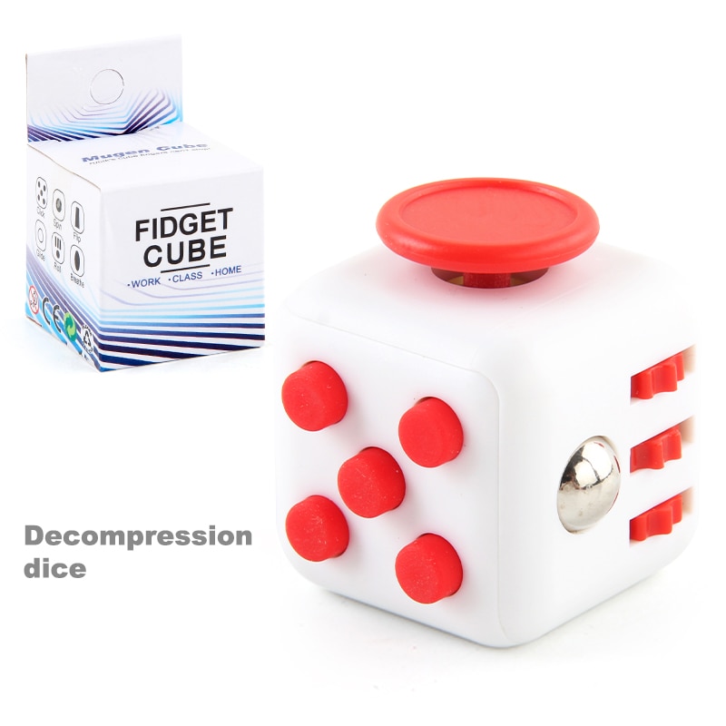 Dekompression Sieb Würfel Anti Stress Magie Finger Würfel Sensorischen Spielzeug Für Kinder Erwachsene Einfache Dimmer Autismus Stress Relief Spielzeug: Red White