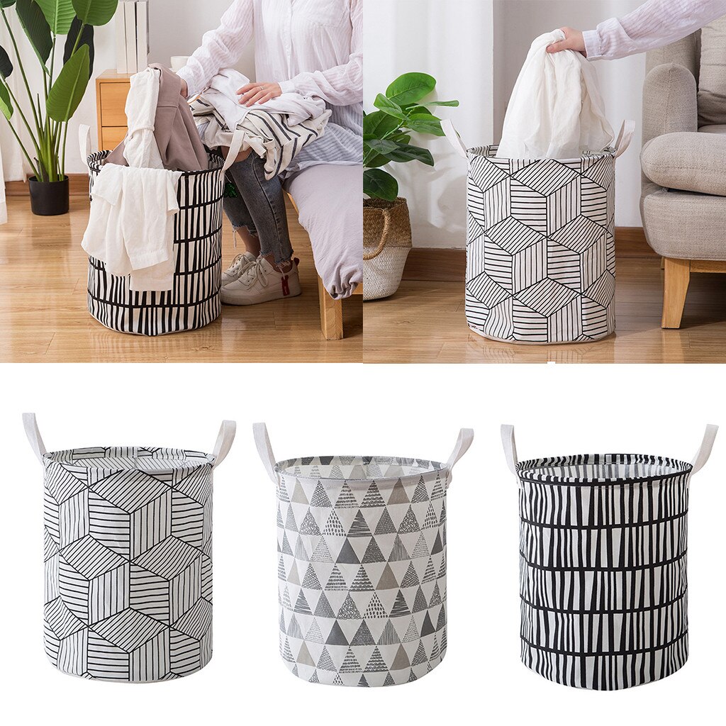 Dirty Cloth Basket Waterproof Large Laundry Basket Collapsible Round Laundry Bags Hamper Storage Bin Cesto Ropa Sucia