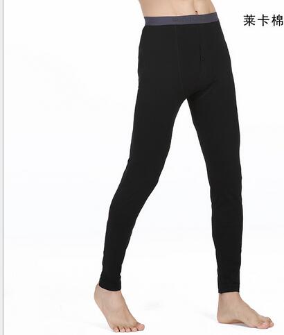 Pantalon pour hommes, leggings en coton, section mince, couleur unie, automne,: Black / L