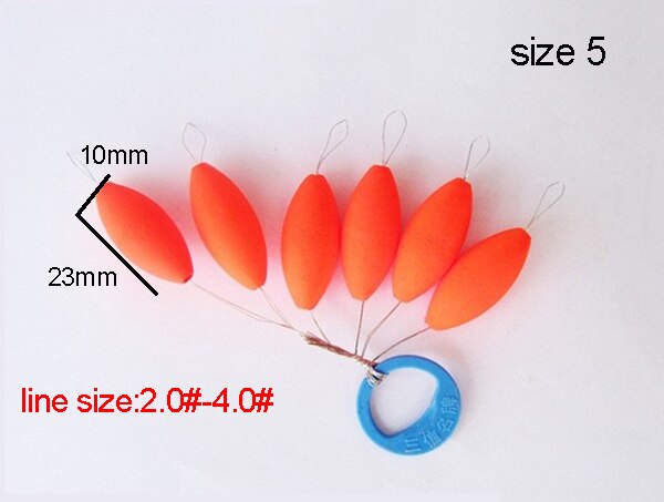 Mini cortador de pesca oval acessório de pesca, linha de pesca fluorescente sete estrelas flutuante espaço feijão: size 5 red