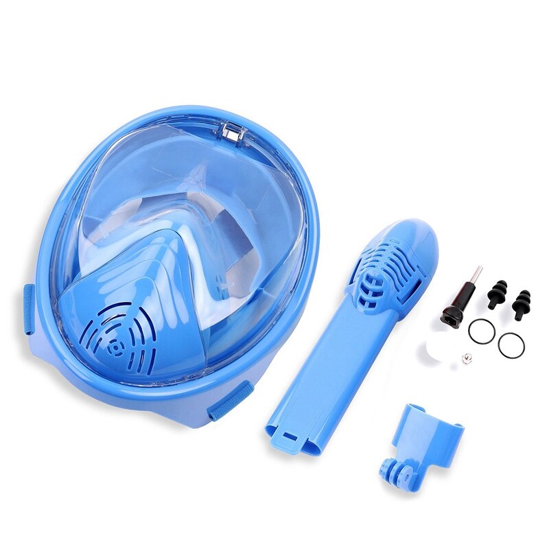 Full Face Snorkel Mask - 180° Panoramic View - Anti-Fog, Anti-Leak - Foldable Design for Kids