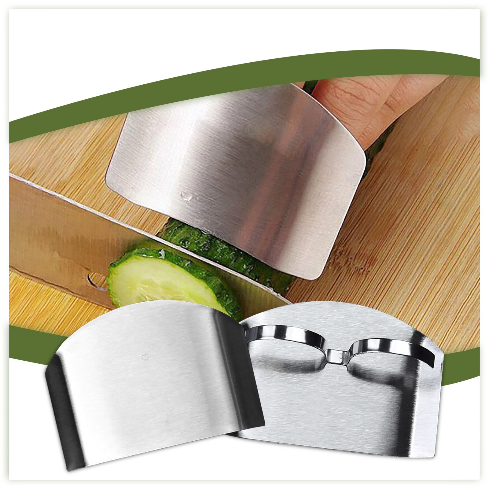 Kitchen Gadgets Stainless Steel Multi-Purpose Anti-Cutting Finger Guard Dec 2nd: B