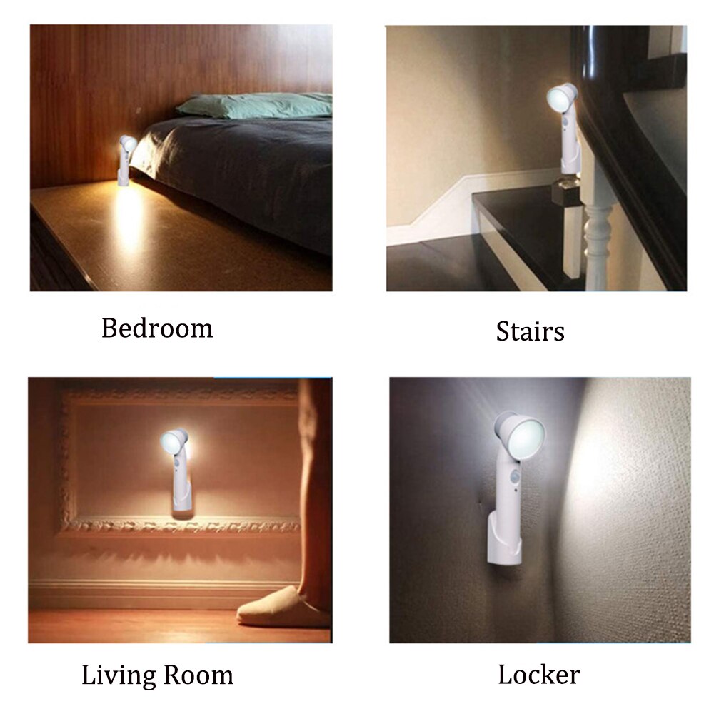 Portable Emergency Light Flashlight USB Charging+Human Body Motion Sensor+Stay ON Night Stairs Security LED Table Lamps for Home