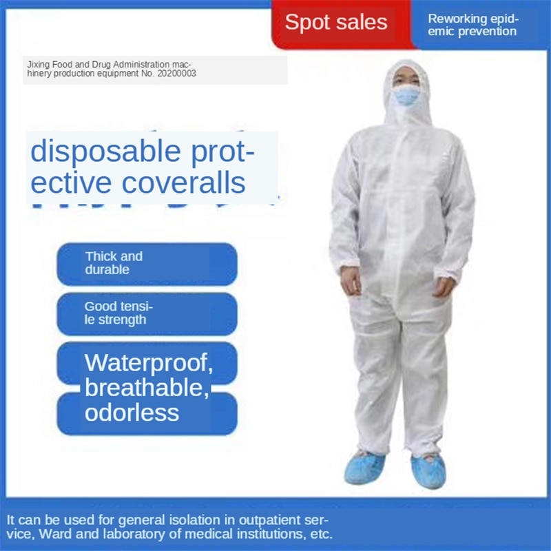 Hazmat PPE Protective Suit Personal protective Equipment Breathable Disposable Coveralls Lsolation suit Safety Clothing PM010