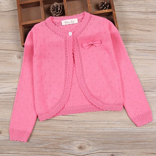 bébé filles Cardigan pull à manches longues gris Bow coton bébé filles manteau pour 1 2 ans bébé vêtements RKC175024: Roseo / 24M