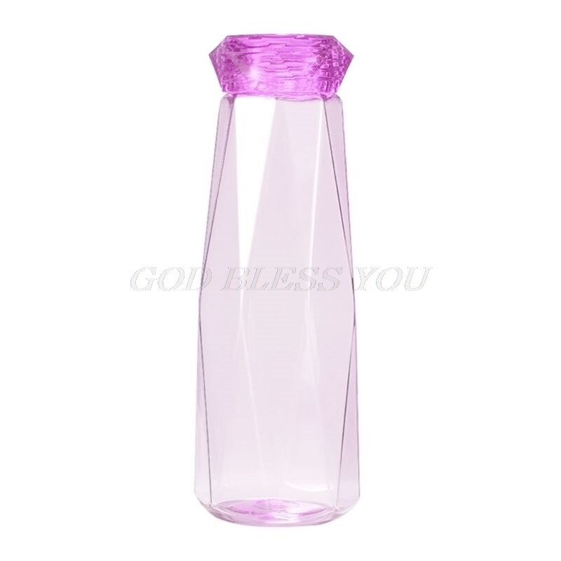 620ml sport glas vandflaske farverig krystal diamant par kop vandglas sød krystal vandflaske kolbe: Lilla