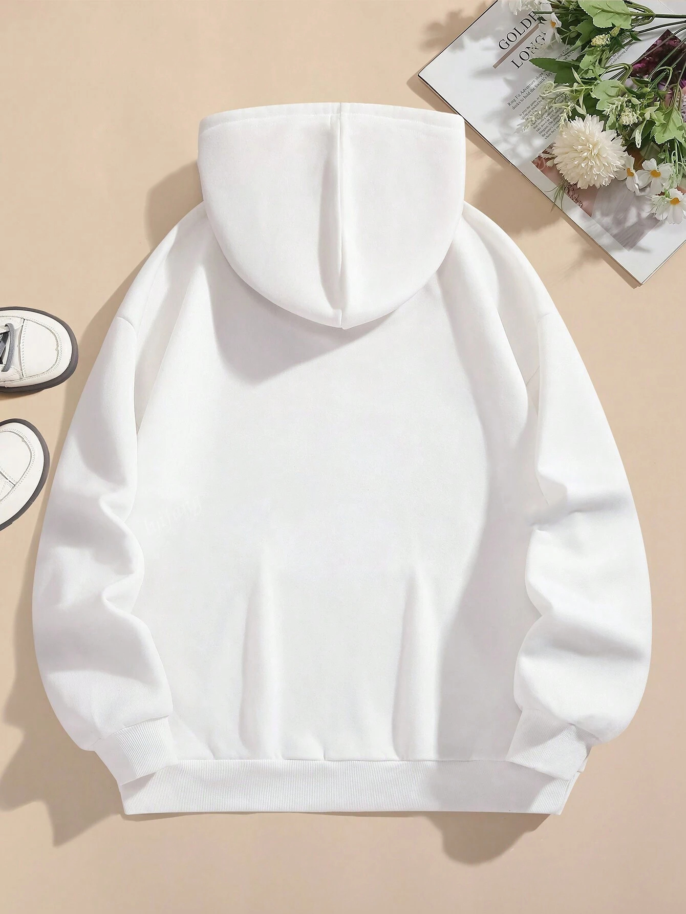 Sweat à capuche imprimé simple I'm Just A Girl pour femme, haut à col rond vintage, sweat à capuche confortable, vêtements Harajuku, sourire, , automne
