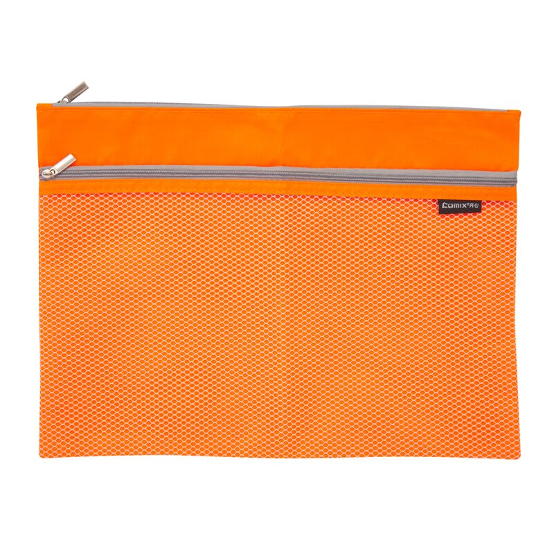 School stationery Document bag super cute 2 layer grid stationery storage bag pencil case office supplies file folder