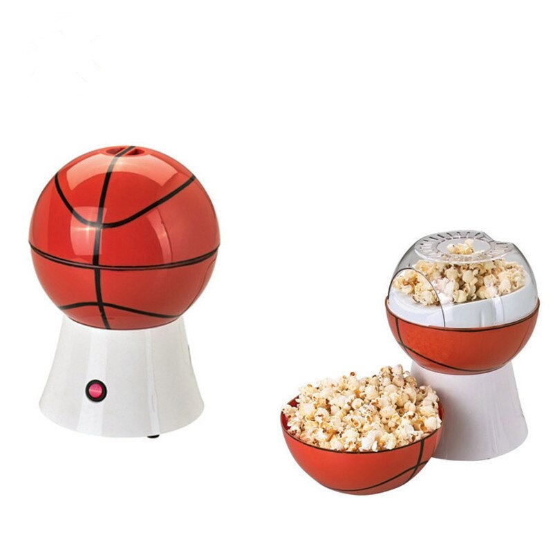 Elektrisk popcorn popper maskine husholdning basketball-form popcorn maker popcorn maskine diy majs popper børn hjem del