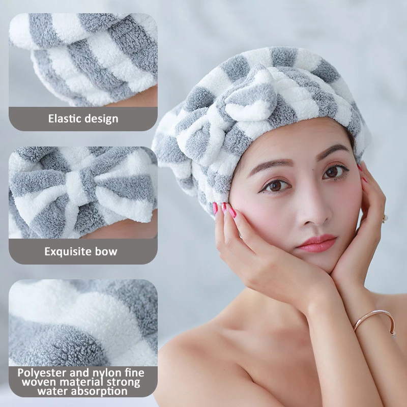 Microvezel Quick Haardrooginrichtingen Bad Spa Strik Wrap Handdoek Hat Cap Voor Bad Badkamer Accessoires