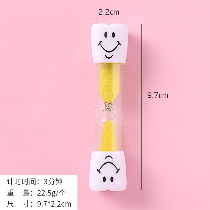 Kinderen Tandenpoetsen 3 Minuten Timer Lachend Gezicht Zandloper Decoratieve Creatieve Tijd Trechter Desktop Ornamenten Kids: Yellow smiling face