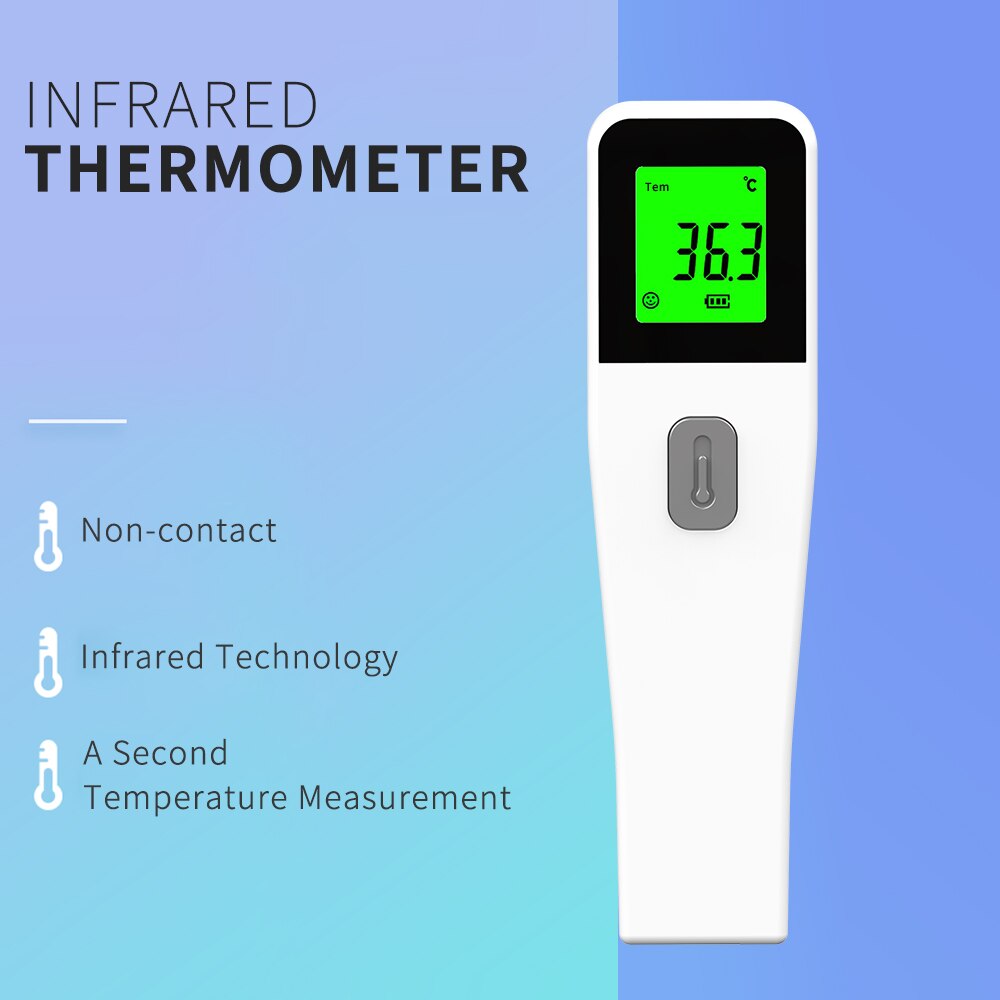 Infrarød pannetermometer digital termometer berøringsfri temperatur ℃ og ℉ omskiftbar høypresisjonsmåleenhet