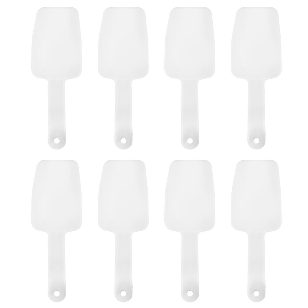 8Pcs Mini PP Plastic Scoop Ice Scraper Shovel for Food Nut Flour Dessert Home Kitchen Use Healthy Spoons