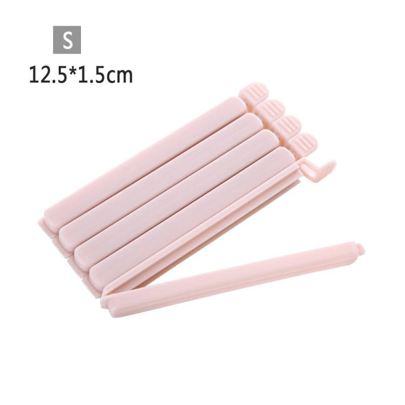 Plain Color Sealing Clip 5 Pack Food Preservation Sealing Clip Small Plastic Bag Snack Bag Sealing Clip: S   Light pink