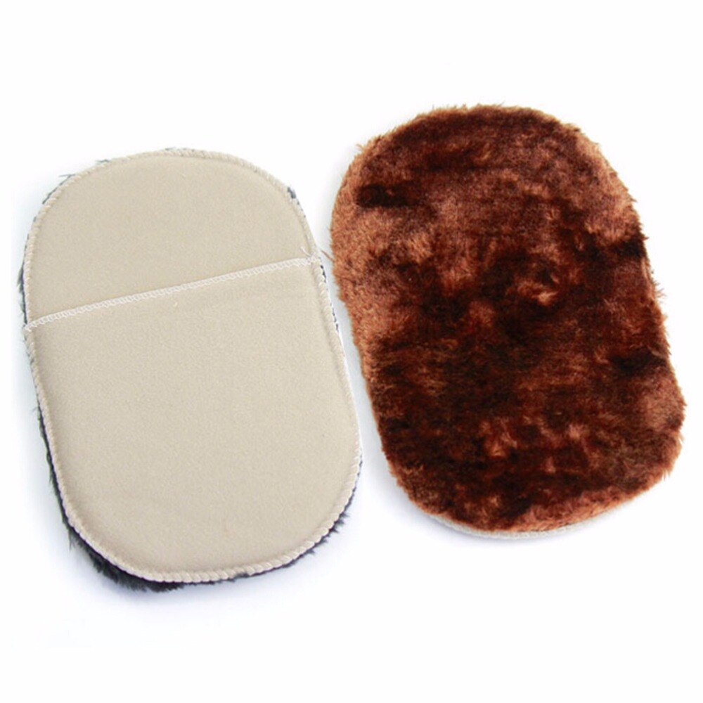 1pc zachte wollen poetsschoenen, schoonmaakhandschoenen, schoenpoetsborstel, schoenen afvegen