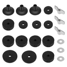 21 Pieces Replacement Accessories Cymbal Stand Sleeves Cymbal Felts With Washer &amp; Base Wing Nuts Replacement For Drum Set