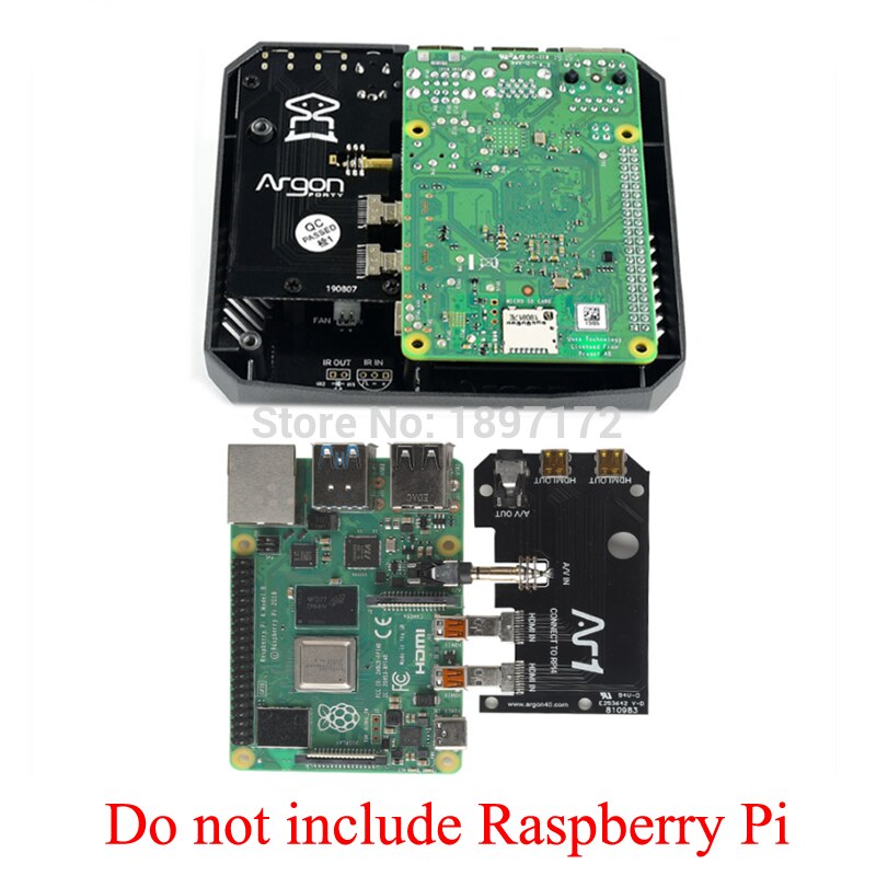 Raspberry Pi 4 CASO DE ALUMINIO Raspberry Pi 4 argón una V2