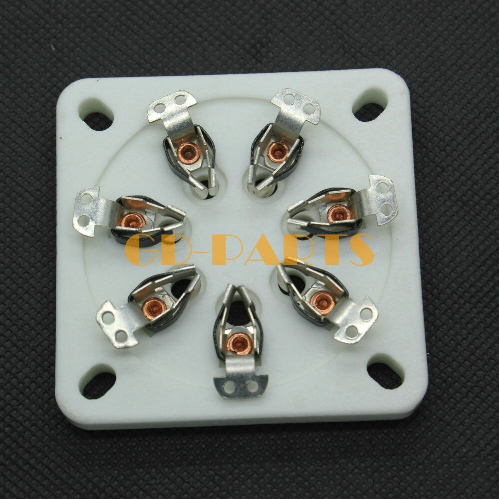 2PCS Ceramic 7-PIN Vacum Tube Sockets FOR FD-71 FD71 HIFI Vintage Tube Amplifier DIY