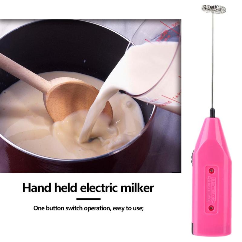 Handhållen elektrisk äggvisp skummaskin rostfritt stål hållbar mixer skummaskin rör kök bar verktyg kaffe mjölk mixer mixer