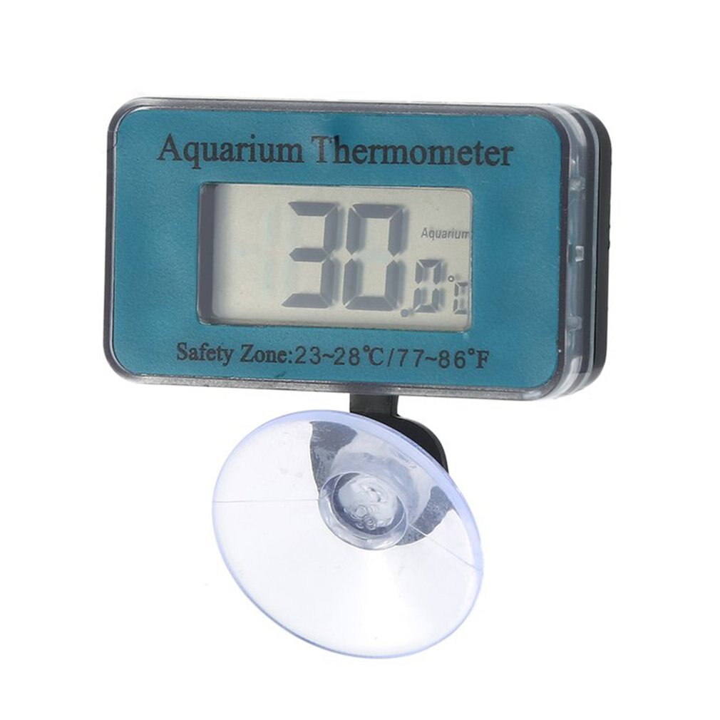 Aquarium Thermometer LCD Digital Display Aquarium Thermometer Waterproof Water Tank Thermometer With Suction Cup