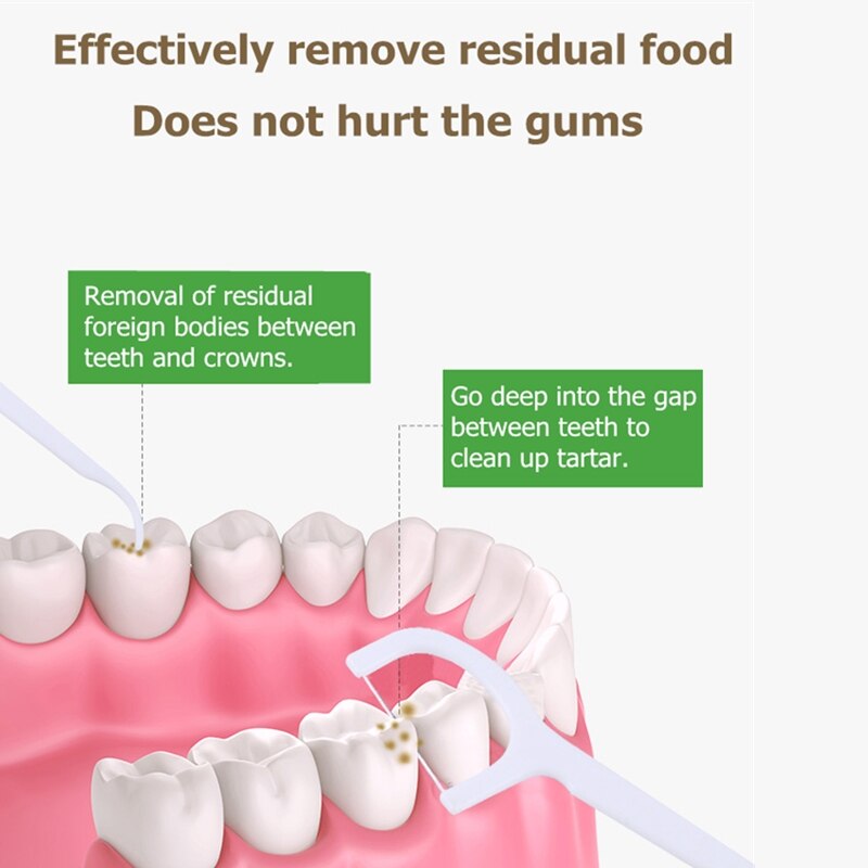 100/50/30pcs Superfine Dental Floss Stick Interdental Cleaning Line Children's Dental Care Flat Line Flossing Plastic Toothpicks