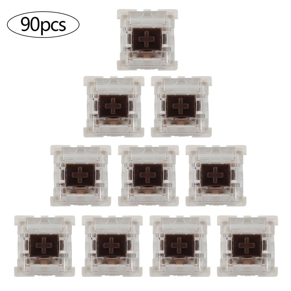 Mechanical Keyboard Switch Black Brown Switch: 90 PCS Brown Switch