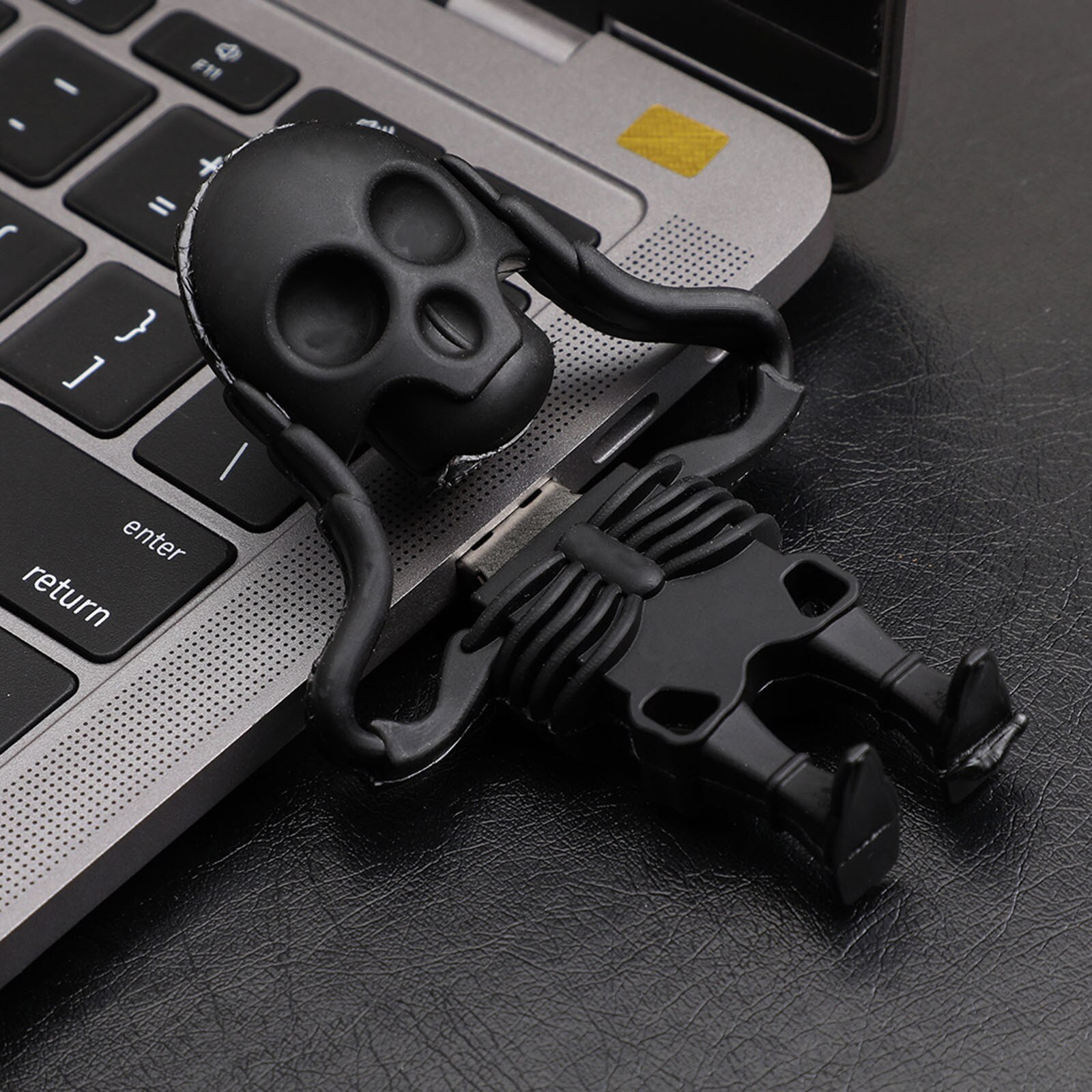 100% Capaciteit Usb Flash Drive Zwarte Kleine Schedel Usb Super Micro Pen Drive 1/4/8/16/32/64Gb Waterdichte Usb Memory Stick