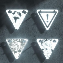 ENLEE Bike Reflective Sign Cycling Triangle Tiny Reflector MTB Bicycle Reflective Warning Safety Decor Outdoor Bikes Accessories