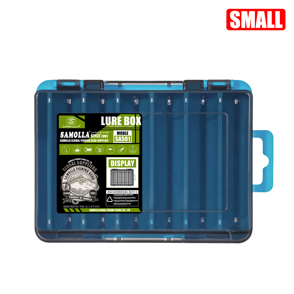 SAMOLLA Double-Sided Compact Tackle Box - Streamline Fishing with Durable, Versatile Organizer for Lures, Hooks, Baits: Red