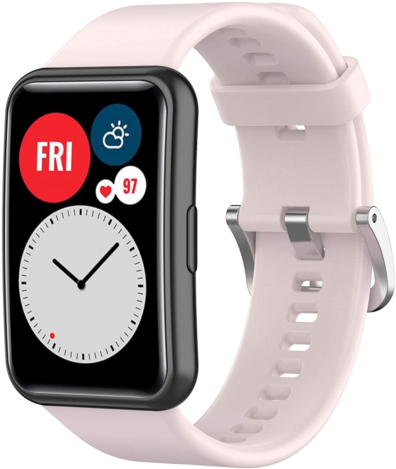 Silicone strap For Huawei Watch FIT band Smartwatch sport belt Replacement Wristband Belt bracelet correa Huawei Watch fit Strap: Cherry pink