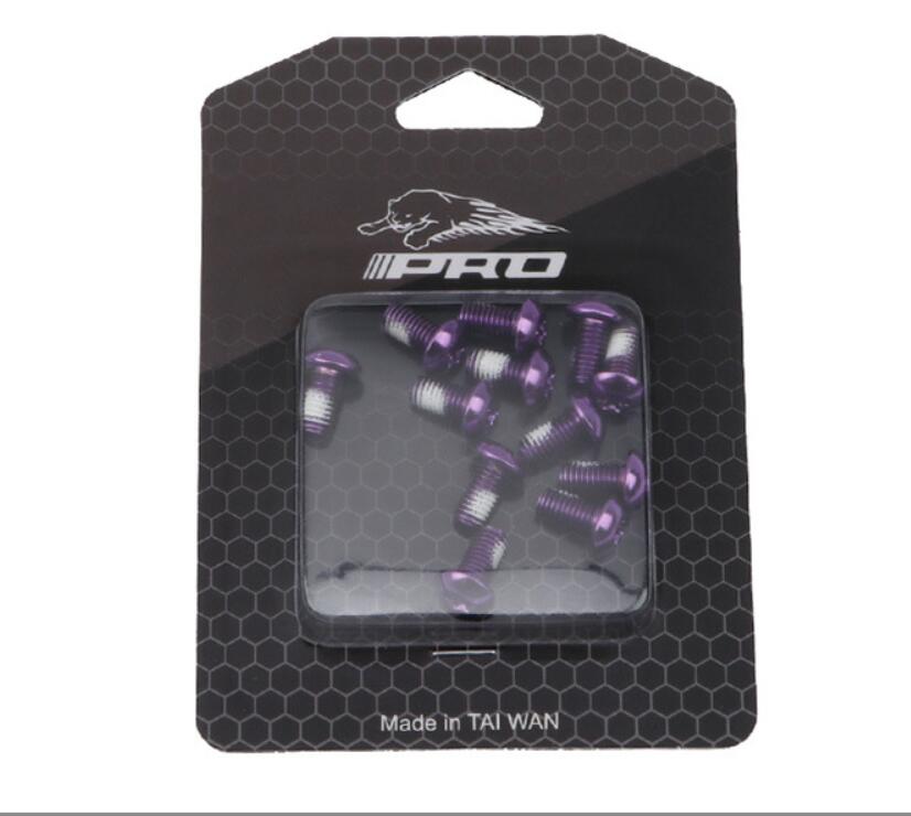 IIIPRO Bicycle Disc Brake Screws Alloy Steel Torx T25 M5x11.5mm Fixing Bolts Iamok For Mountain Bike 12 Pcs: PURPLE