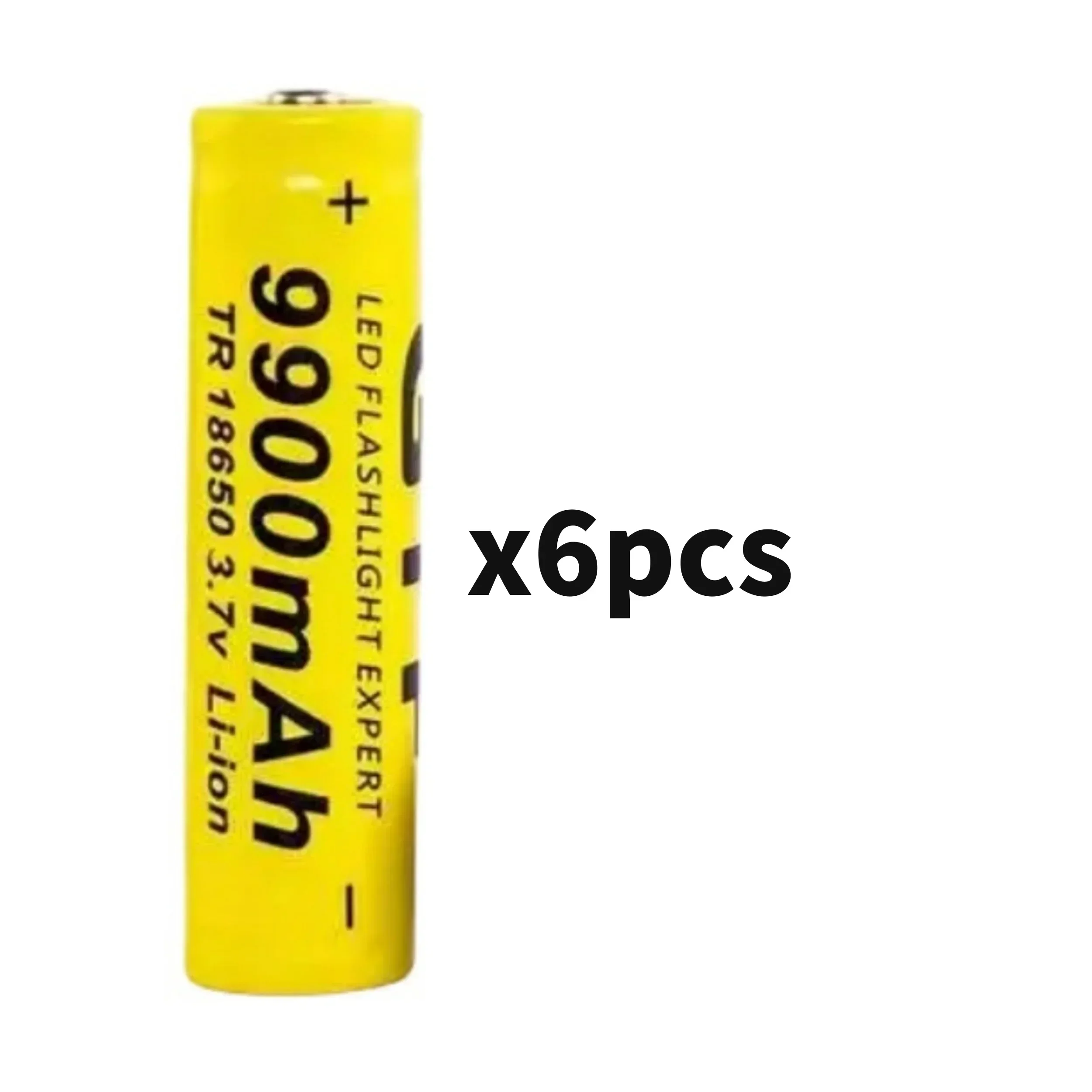 2025 nueva batería 18650 más vendida 3,7 V 9900 mAh batería recargable de iones de litio, adecuada para baterías de linterna LED: Beige