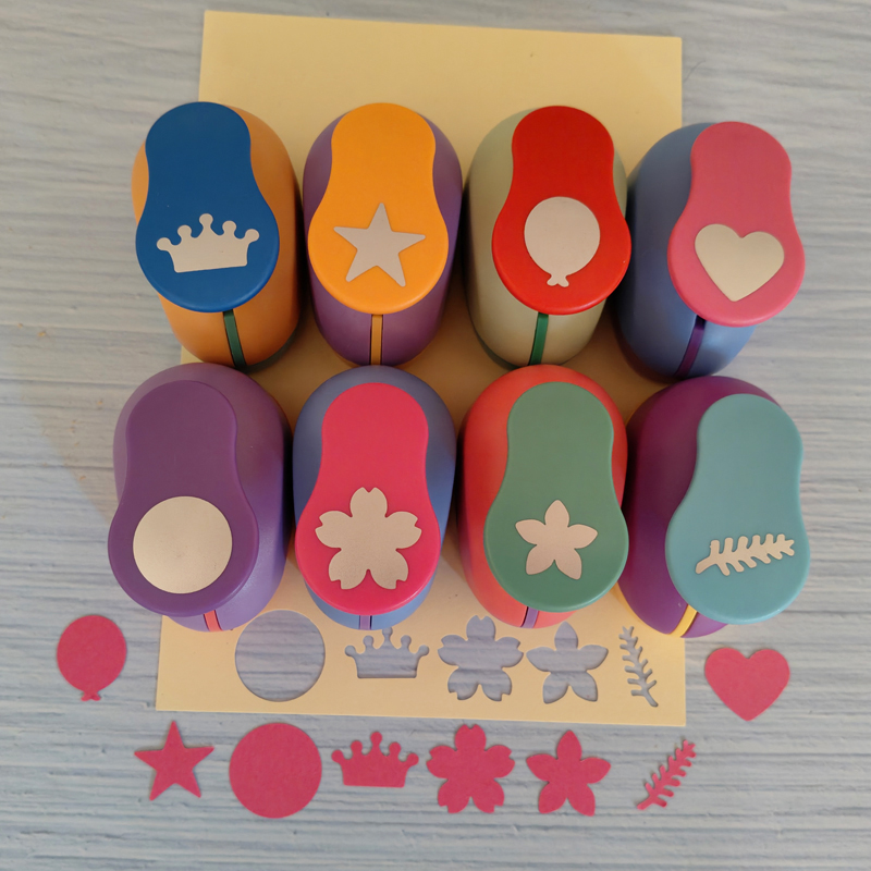 Furador de flores de 1,8 cm - 2,5 cm, perforador para hacer espuma Eva con corte de papel artesanal, álbum de recortes, ahorro de trabajo para niños, perforadora DIY hecha a mano
